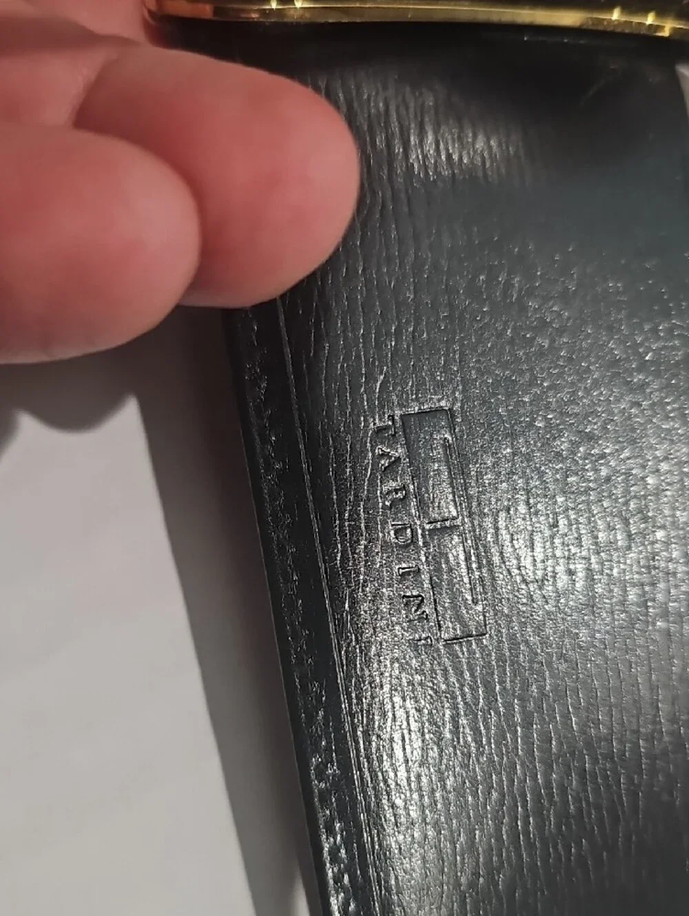 Tardini Black Leather Women's Money Clip Wallet